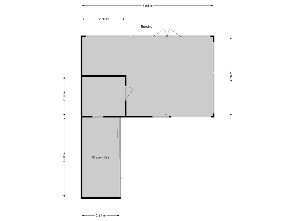 Bekijk plattegrond van Berging van Nieuwkoopseweg 38