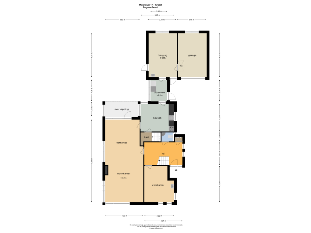 Bekijk plattegrond van Begane Grond van Mounewei 17