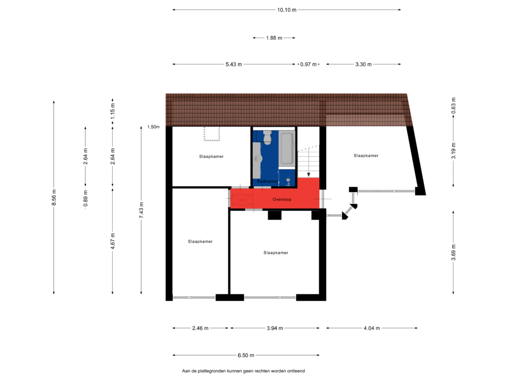 Bekijk plattegrond van Eerste Verdieping van Weegbree 6