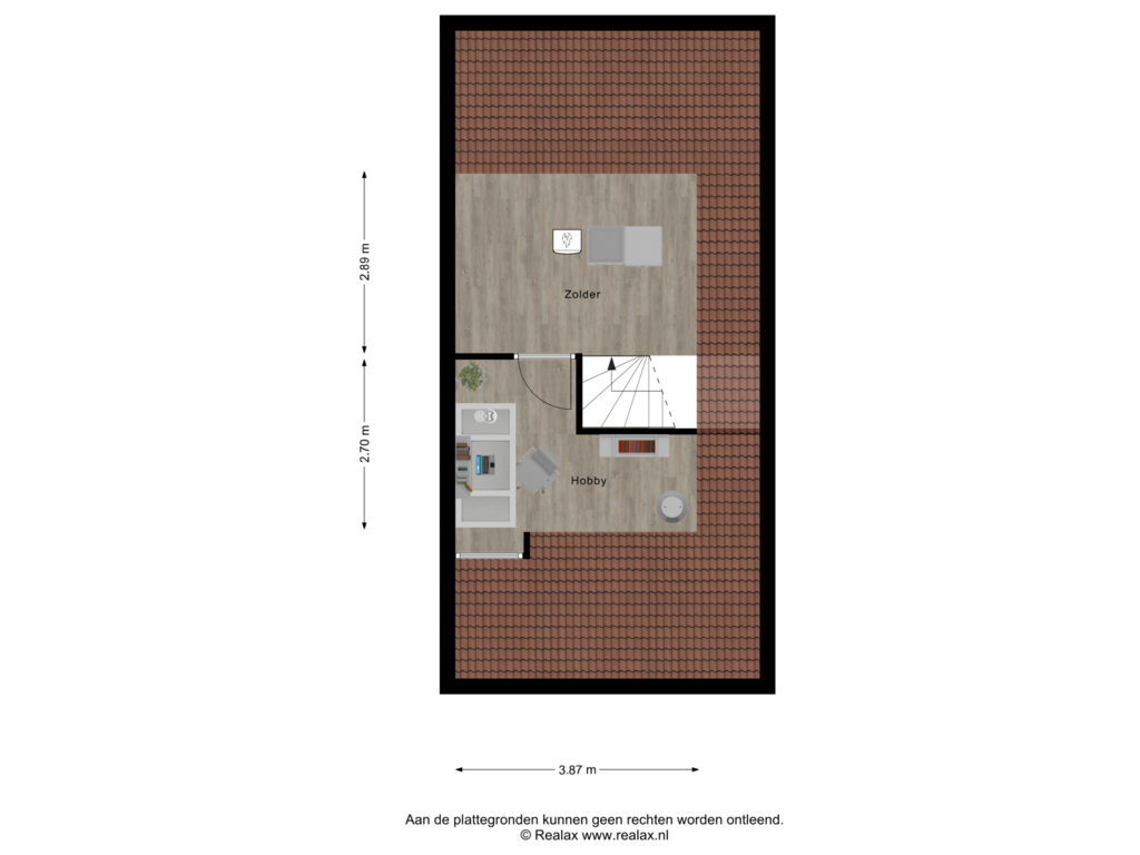 View floorplan of Verdieping 2 of Bornsestraat 161