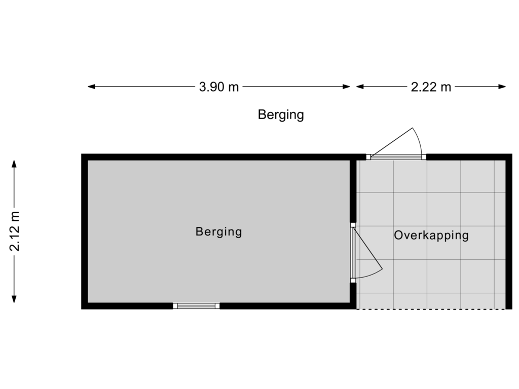 Bekijk plattegrond van Berging van Kastanjestraat 1