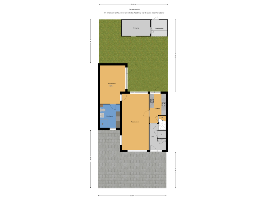 Bekijk plattegrond van Perceeloverzicht van Kastanjestraat 1