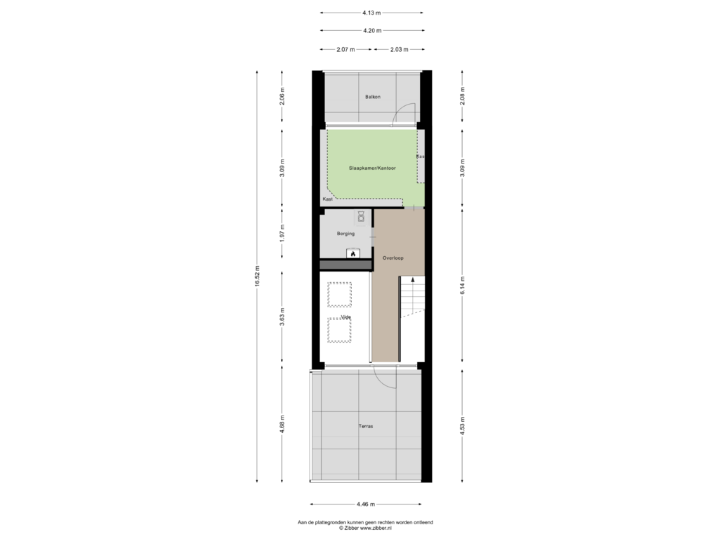 Bekijk plattegrond van Tweede Verdieping van Mr. H.F. de Boerlaan 56