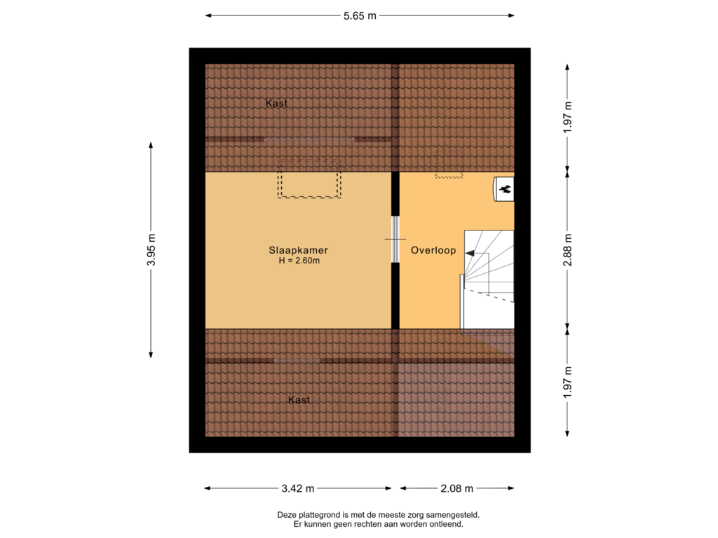 Bekijk plattegrond van Tweede verdieping van Sint Maartensloop 36