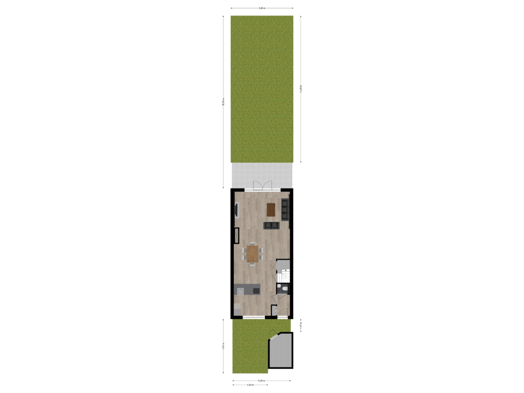 Bekijk plattegrond van Begane Grond Met Tuin van Midwoldestraat 19