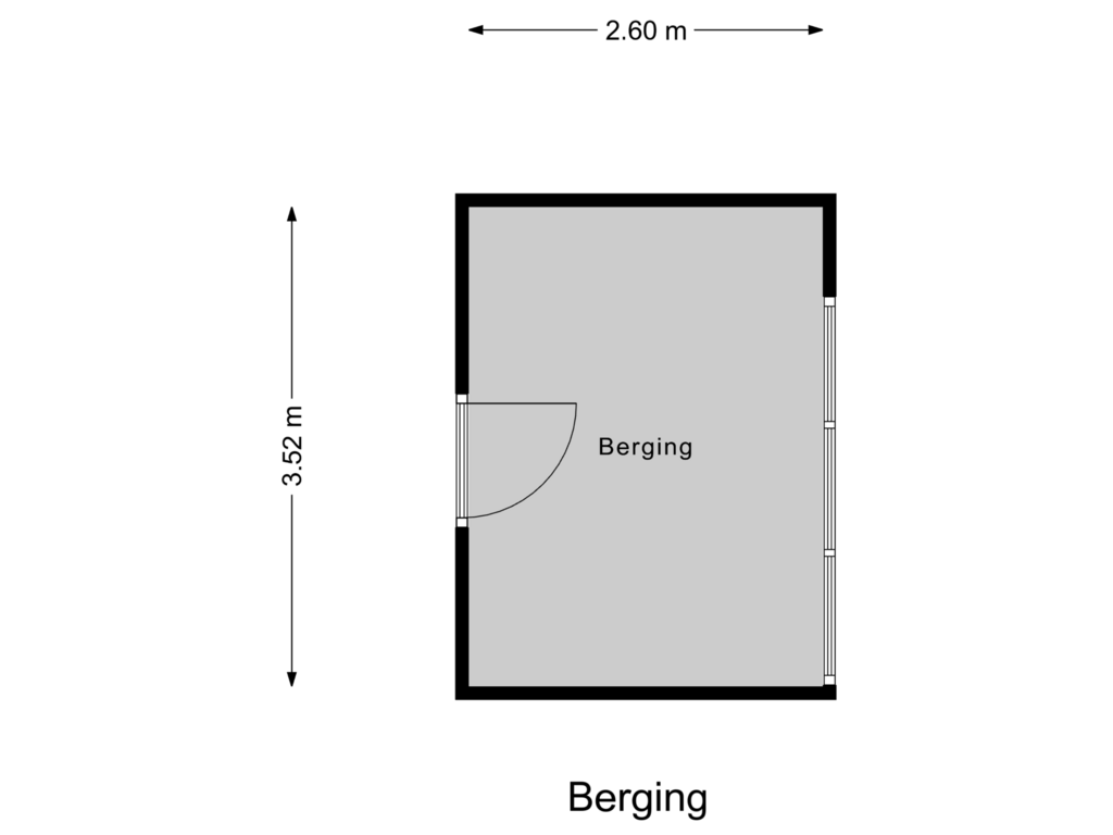 Bekijk plattegrond van Berging van Breitnerlaan 20-A