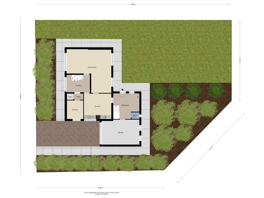 View floorplan of Begane grond_Tuin of Woeziksestraat 94