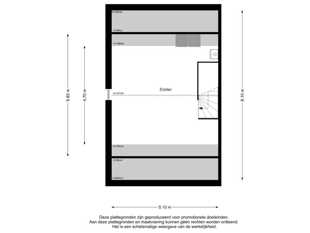 Bekijk plattegrond van Zolder van Zandekkers 21