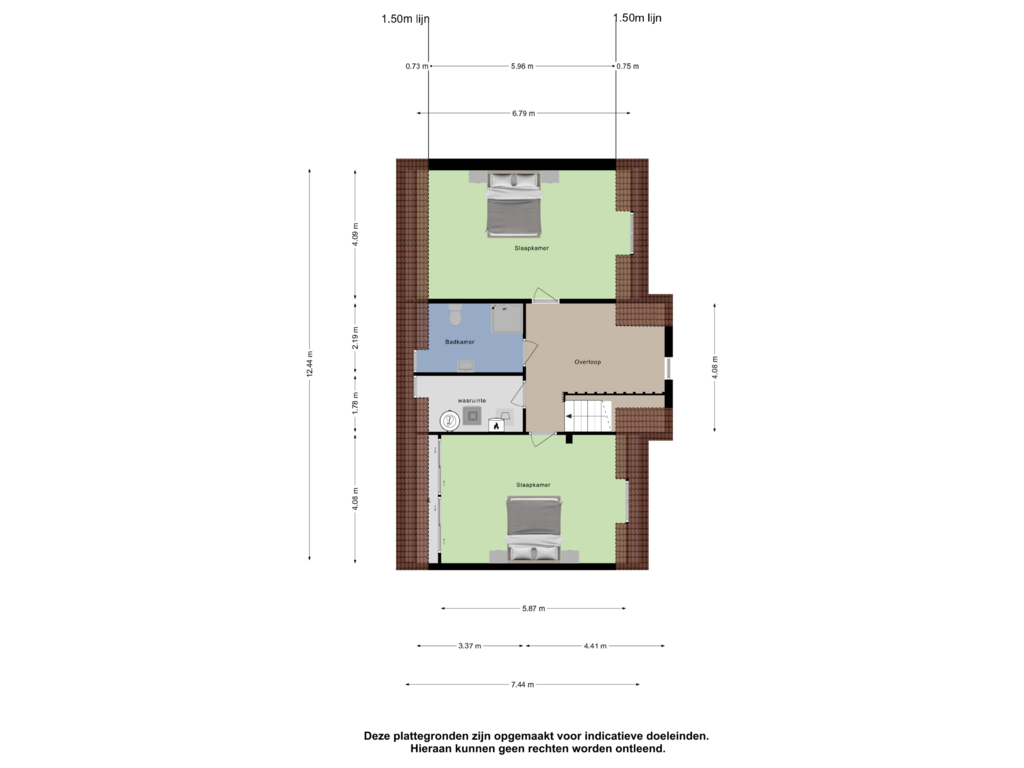 View floorplan of Tweede verdieping of Roopoort 2-C