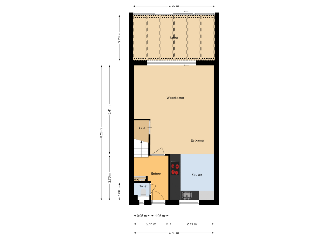 View floorplan of Begane grond of Simon Vinkenoogstraat 9