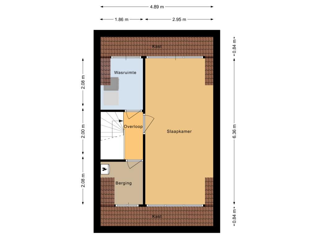 View floorplan of Tweede verdieping of Simon Vinkenoogstraat 9