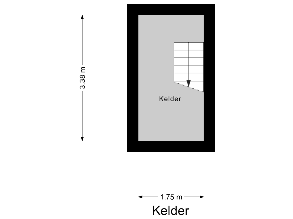 View floorplan of Kelder of Lijsterstraat 12