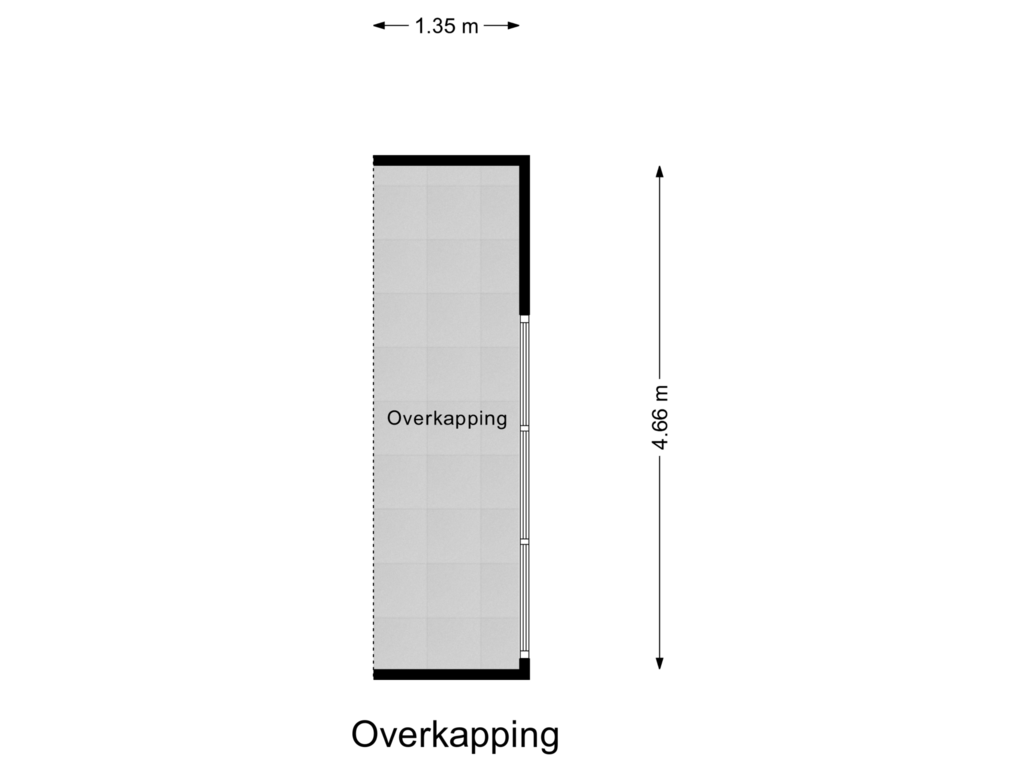 View floorplan of Overkapping  of Lijsterstraat 12