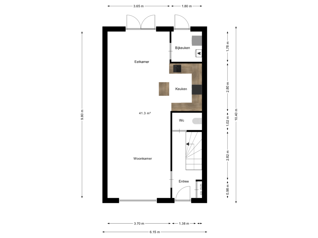 Bekijk plattegrond van Begane grond van Visserslaan 24