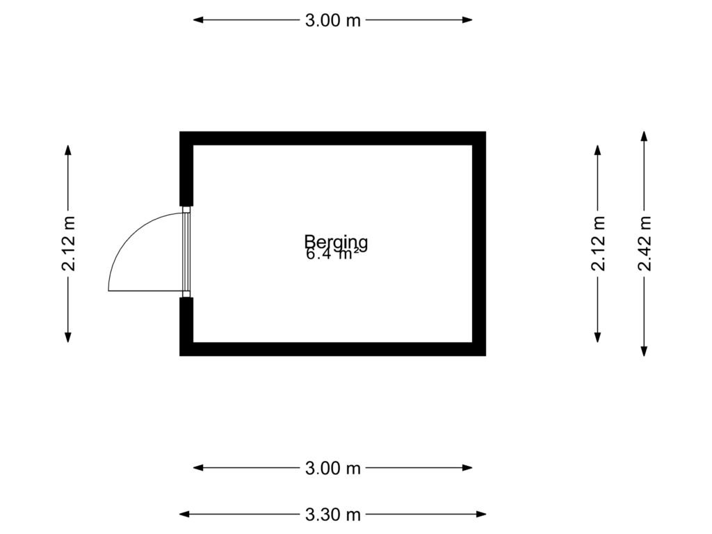 Bekijk plattegrond van Berging van Visserslaan 24