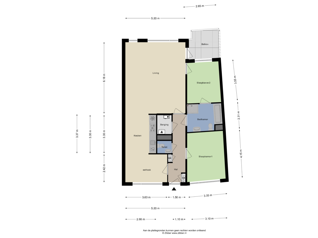 Bekijk plattegrond van Appartement van Hardenbrink 41