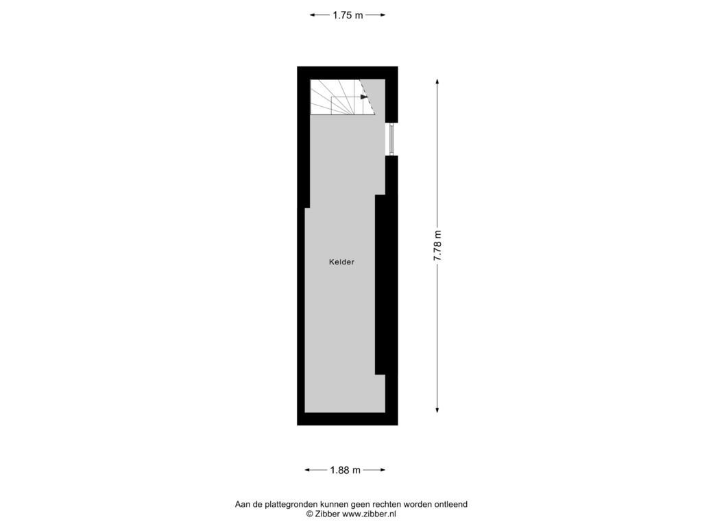 View floorplan of Kelder of A.G. Noijweg 29