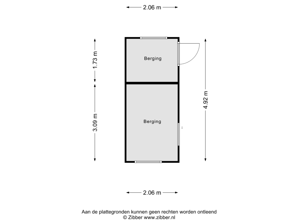 View floorplan of Berging of A.G. Noijweg 29