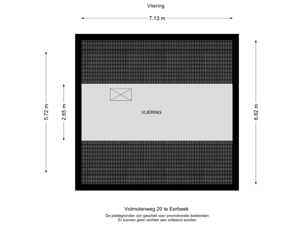 View floorplan of Vliering of Volmolenweg 20