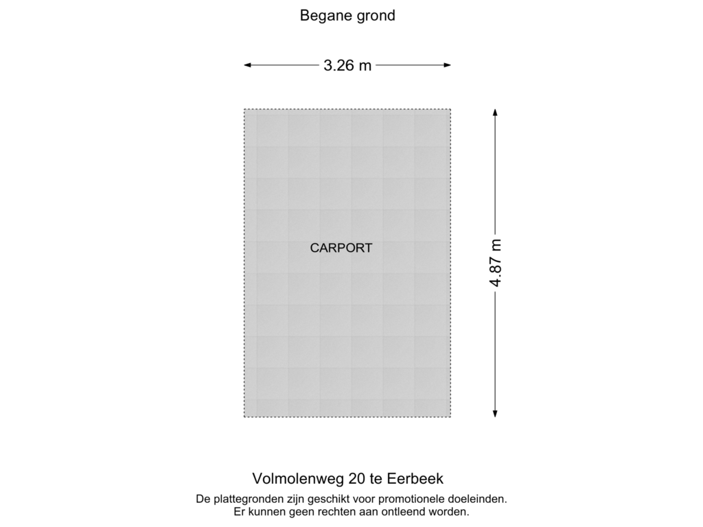 View floorplan of Begane grond-Carport of Volmolenweg 20