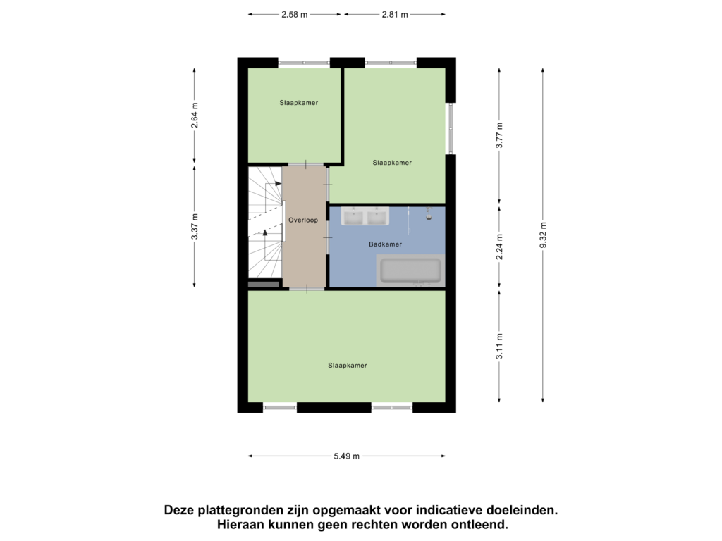 Bekijk plattegrond van Eerste Verdieping van Rijshaak 2