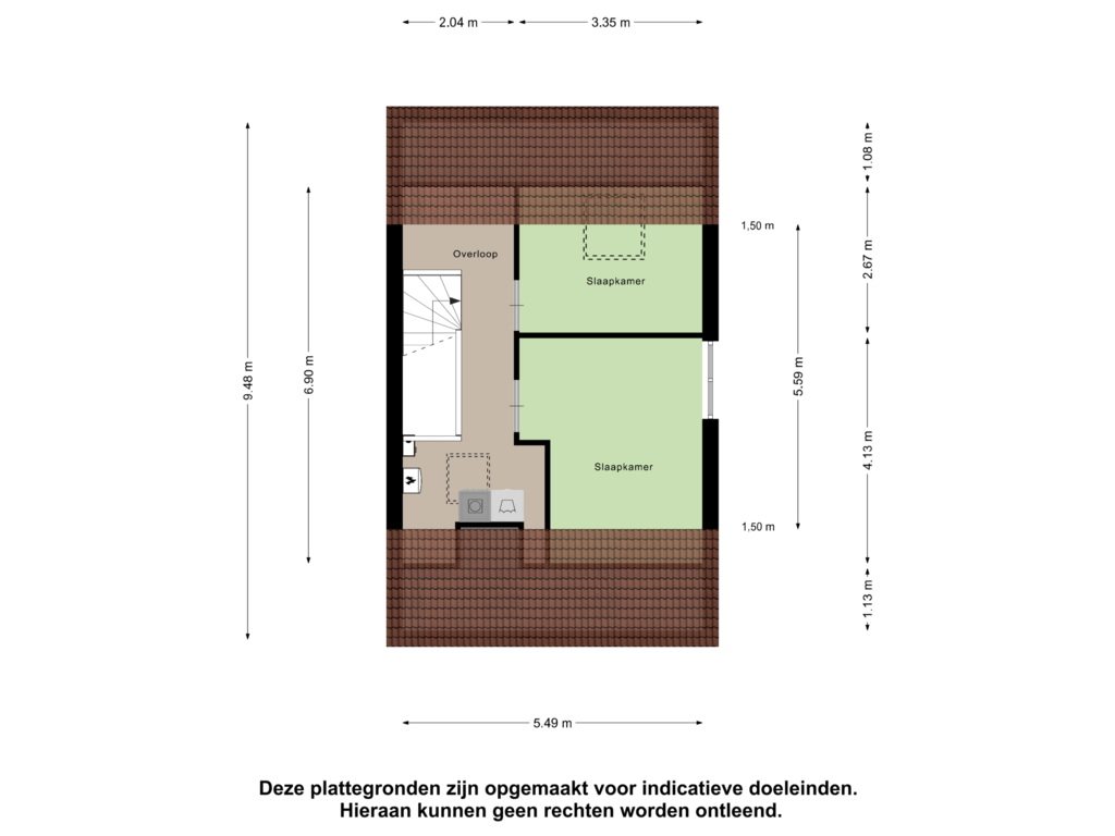 Bekijk plattegrond van Tweede Verdieping van Rijshaak 2