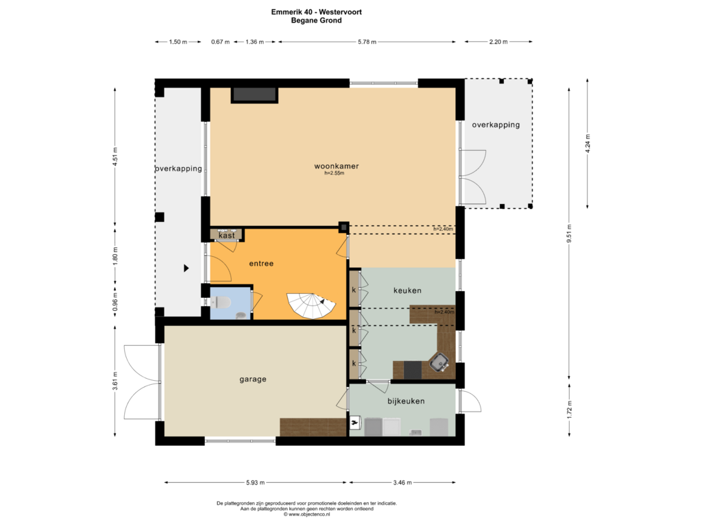 Bekijk plattegrond van BEGANE GROND van Emmerik 40