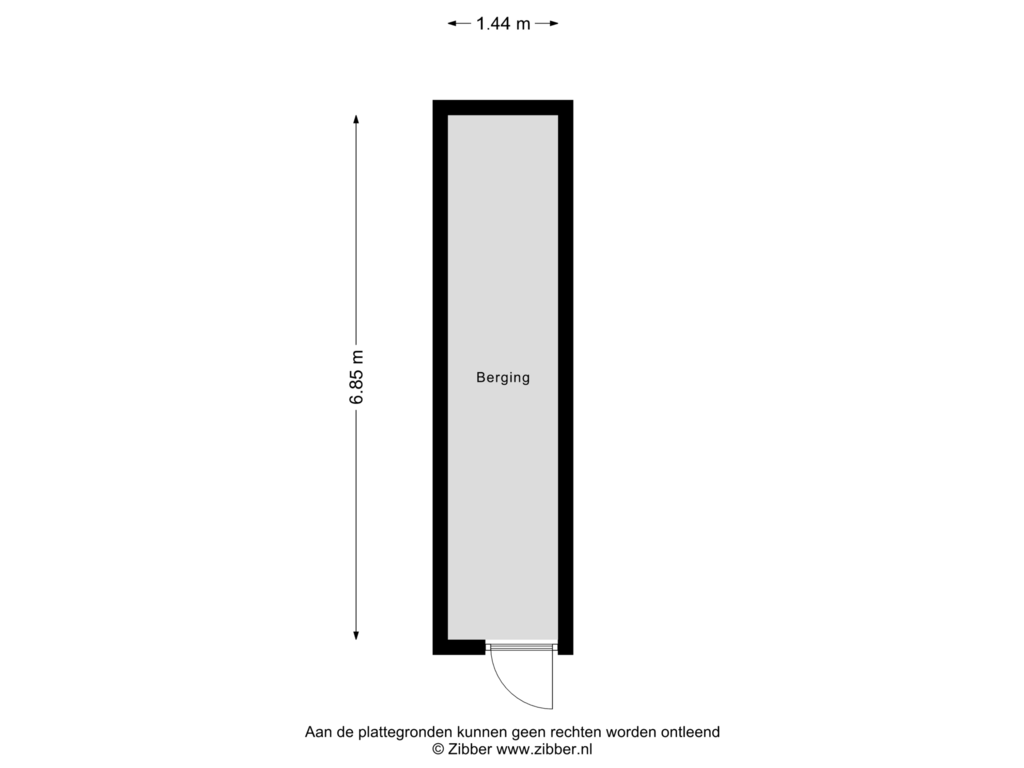 View floorplan of Berging of Hofstraat 73