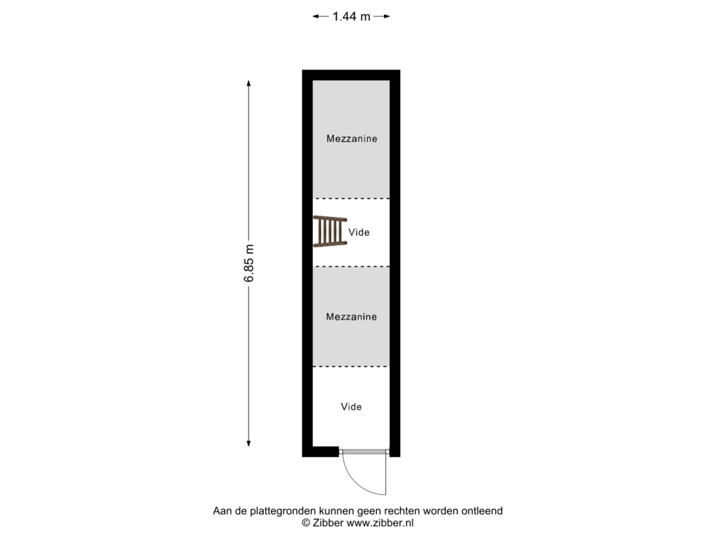 View floorplan of Vliering of Hofstraat 73