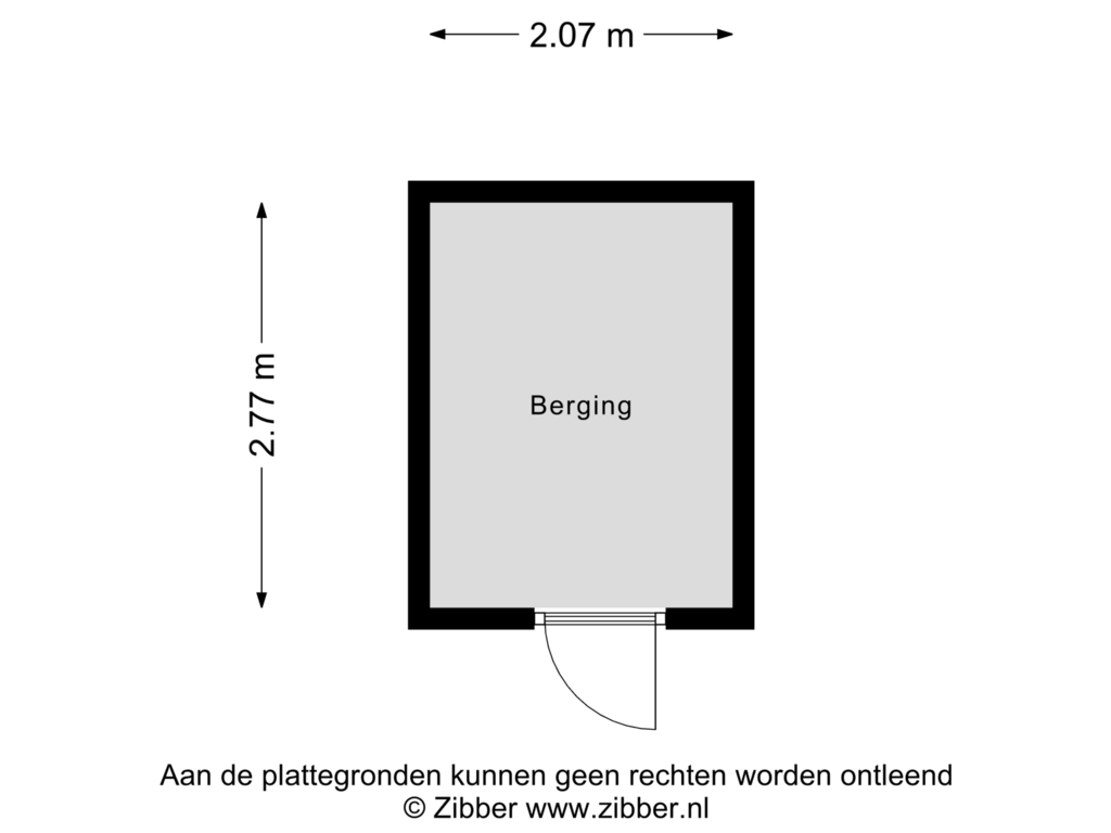 View floorplan of Berging of Hofstraat 73