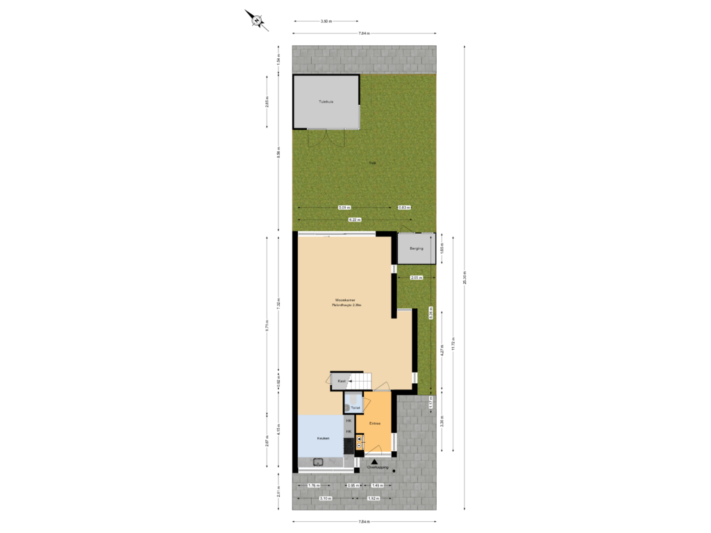 Bekijk plattegrond van Begane grond tuin van Dreeslaan 243