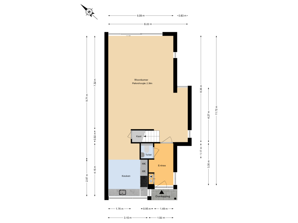 Bekijk plattegrond van Begane grond van Dreeslaan 243