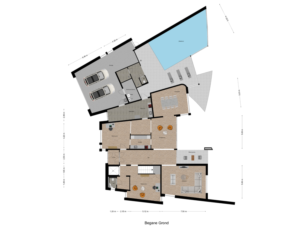 View floorplan of Begane Grond of Noordoordplaat 34