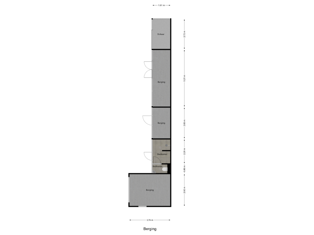 View floorplan of Berging of Noordoordplaat 34