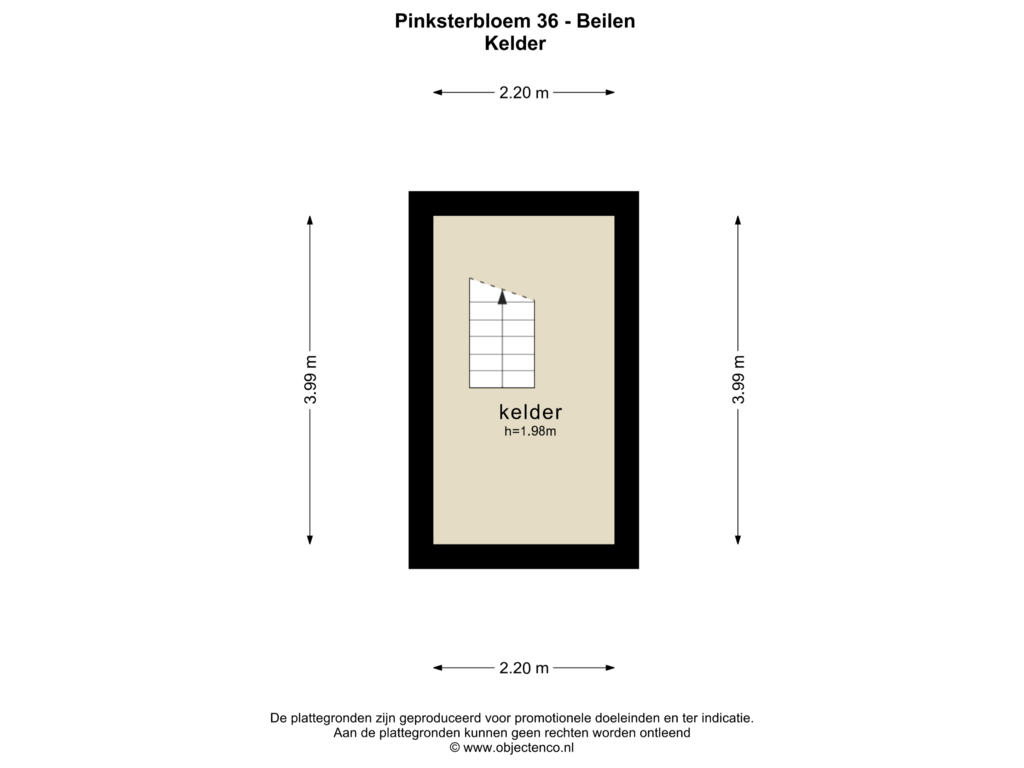 View floorplan of KELDER of Pinksterbloem 36