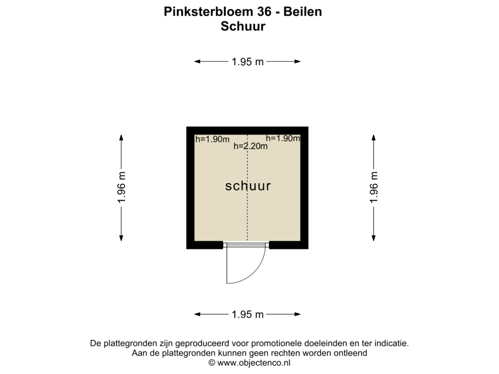 View floorplan of SCHUUR of Pinksterbloem 36