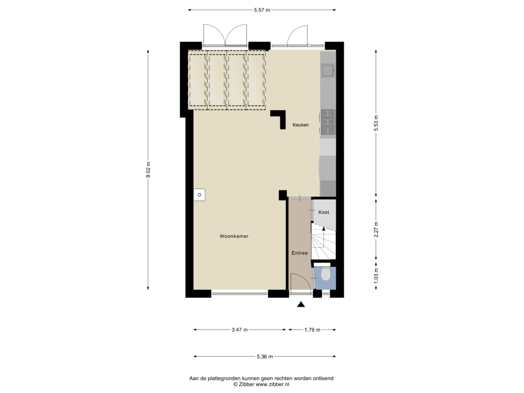 Bekijk plattegrond van Begane Grond van Molenstraat 12