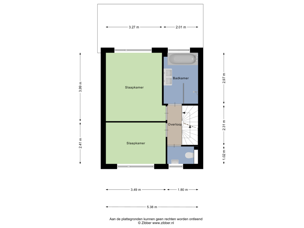 Bekijk plattegrond van Eerste Verdieping van Molenstraat 12