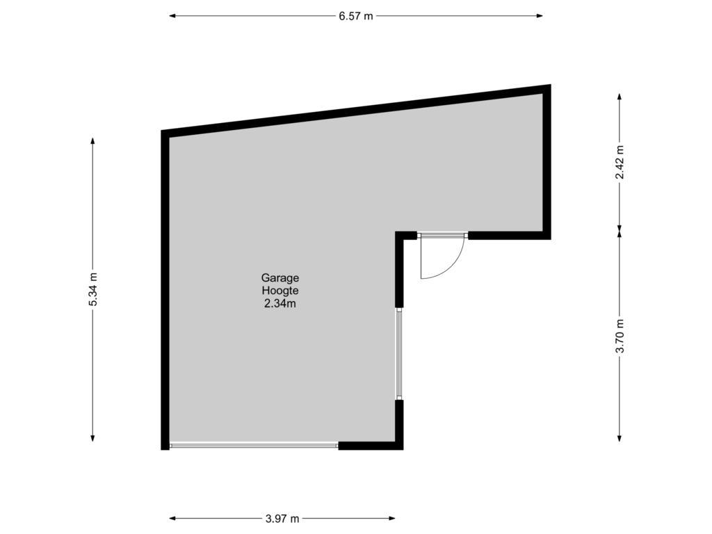 Bekijk plattegrond van Garage van Postweg 24