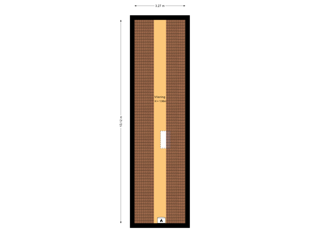 View floorplan of Vliering of De Langeweg 7-A