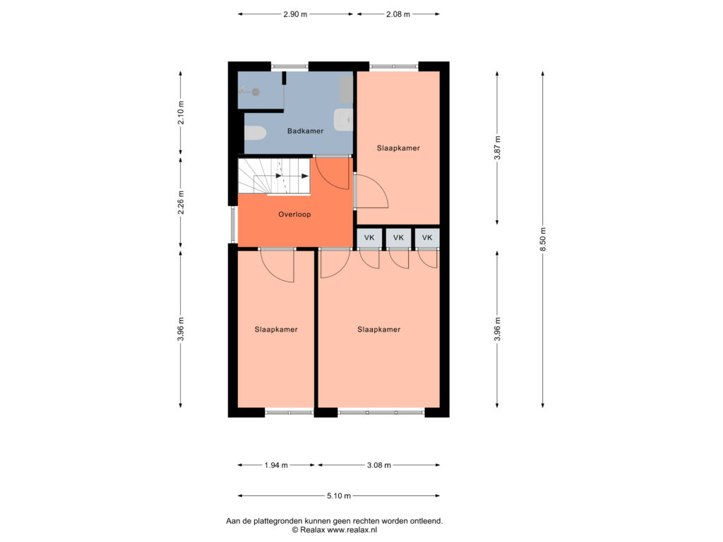 Bekijk plattegrond van Verdieping 1 van Burg Vunderinkhof 16