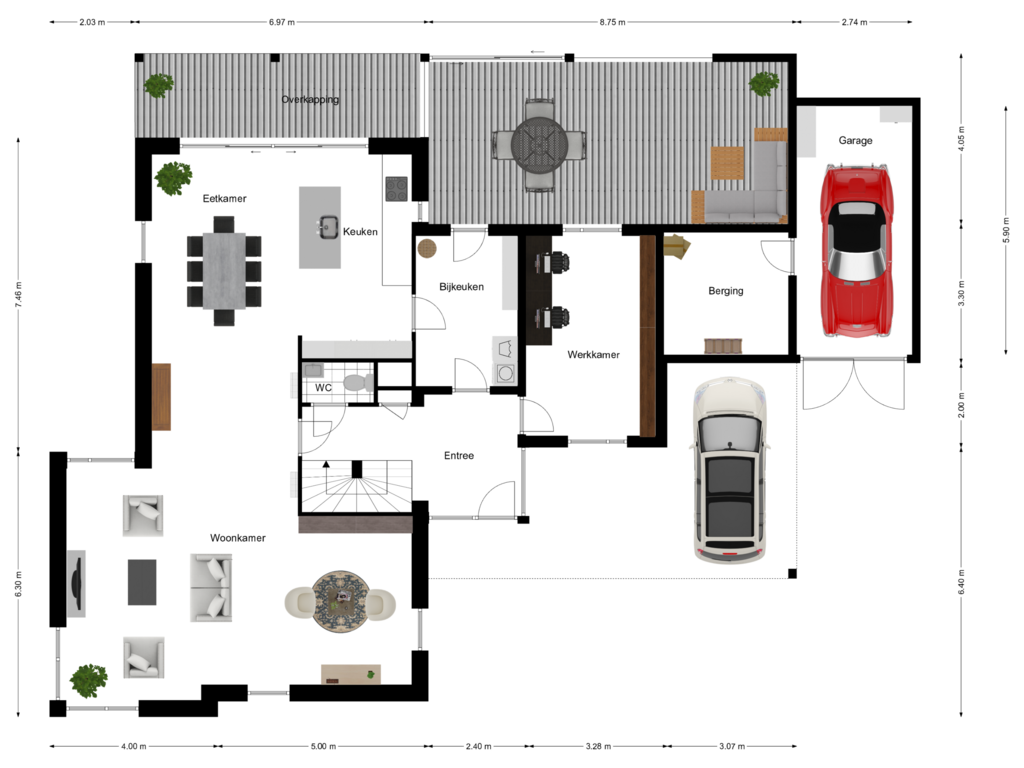 Bekijk plattegrond van Gelijkvloers van Jelle Plantingstraat 46