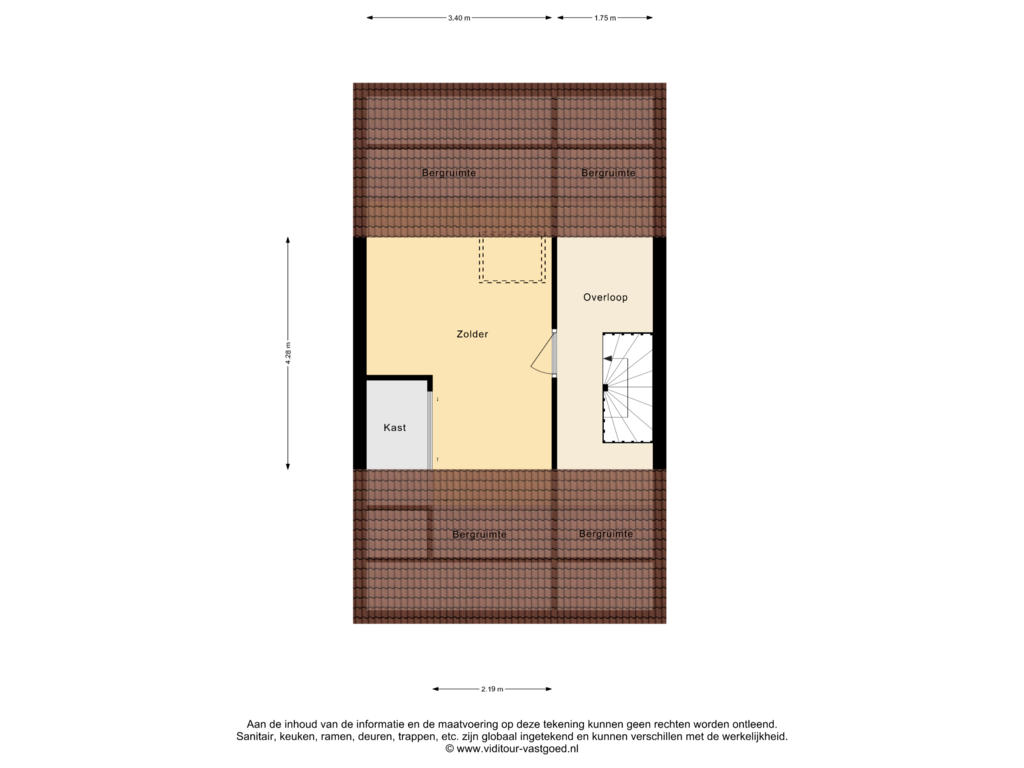 View floorplan of Tweede verdieping of Brigittadonk 15