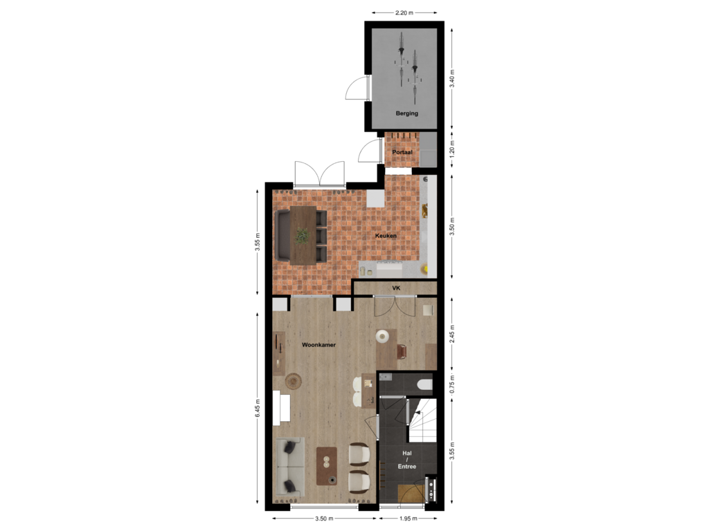 Bekijk plattegrond van First floor van Kanaalstraat 9