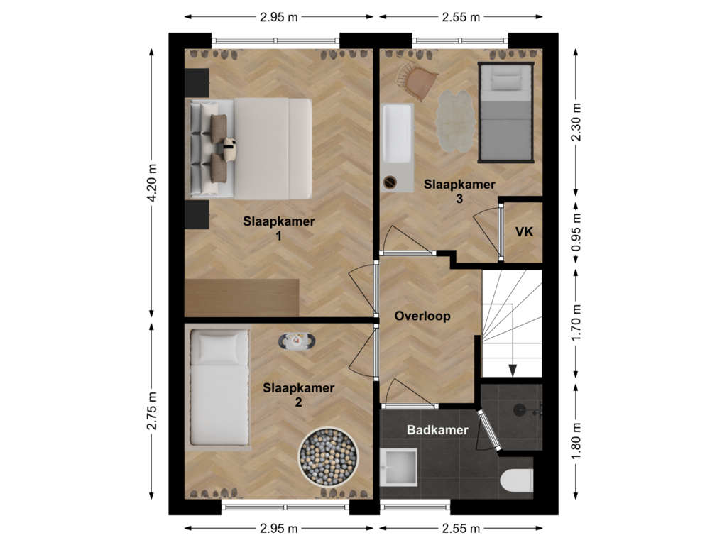 Bekijk plattegrond van Floor 1 van Kanaalstraat 9