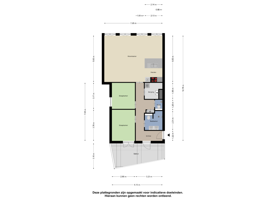 Bekijk plattegrond van Appartement van Kerkstraat 30