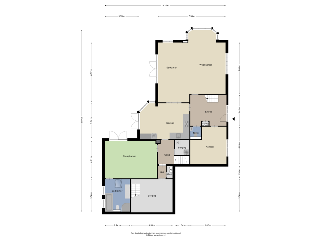 Bekijk plattegrond van Begane Grond van Weyenberg 9