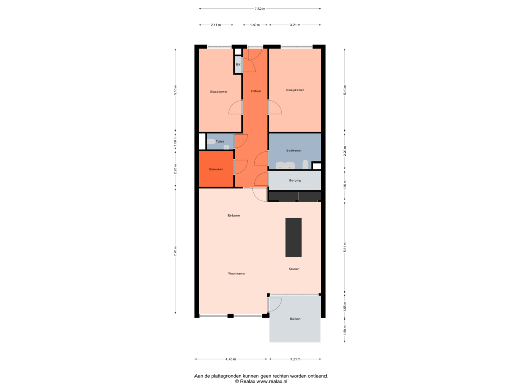 View floorplan of Verdieping of Schutstraat 80-35