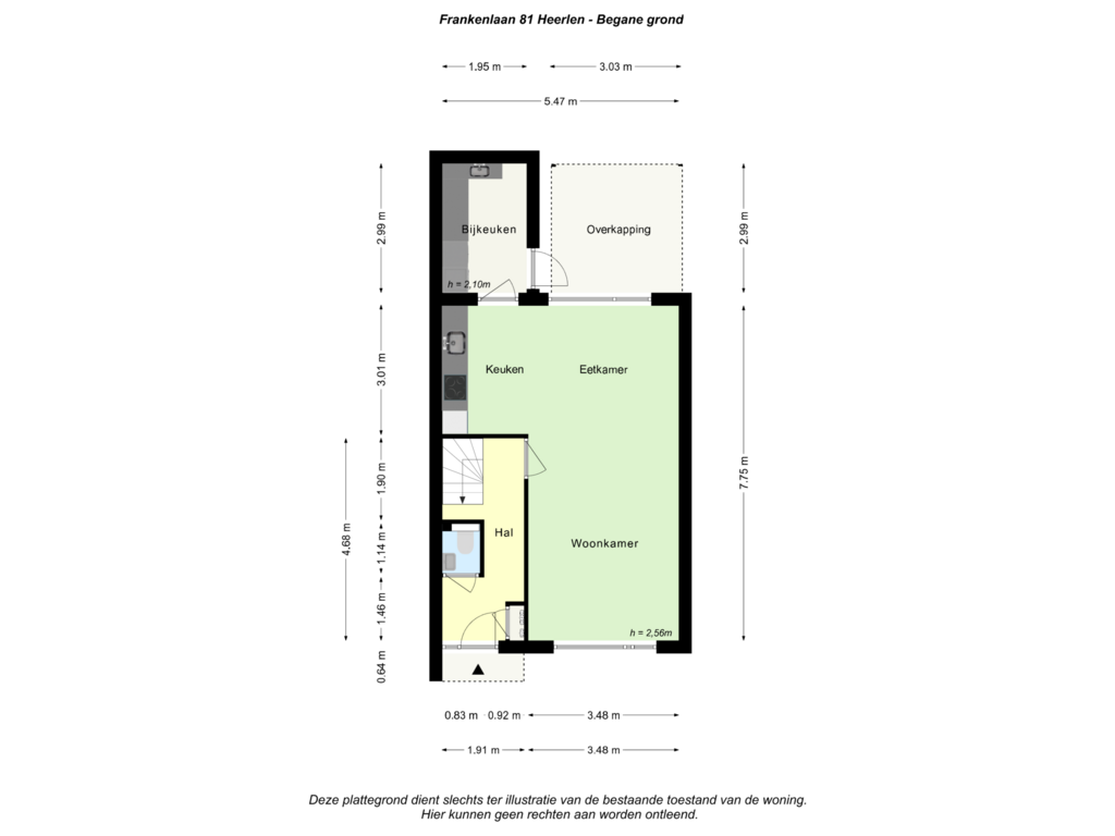 Bekijk plattegrond van Begane grond van Frankenlaan 81