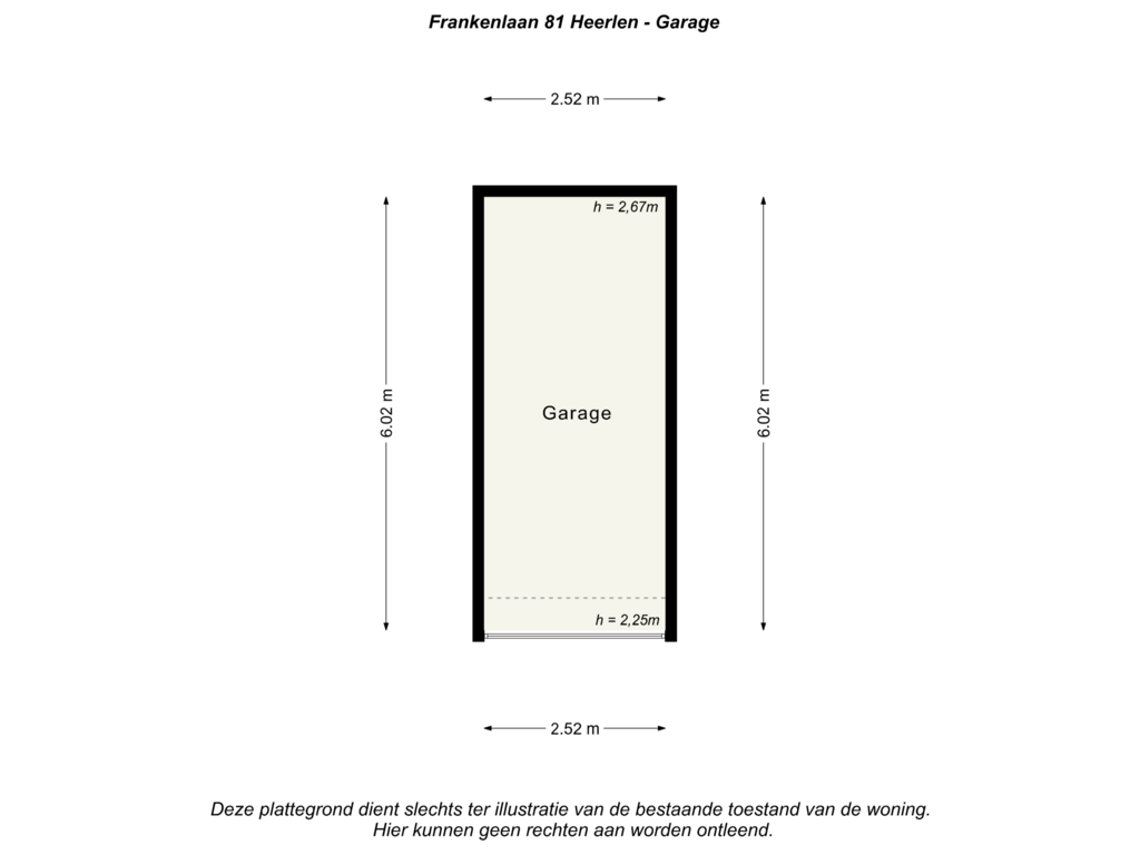 Bekijk plattegrond van Garage van Frankenlaan 81